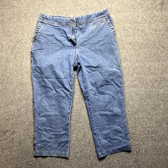 ERIKA Women’s Jeans Size 14 Blue Straight Leg Stretch Waist Comfort Fit - Picture 2 of 16